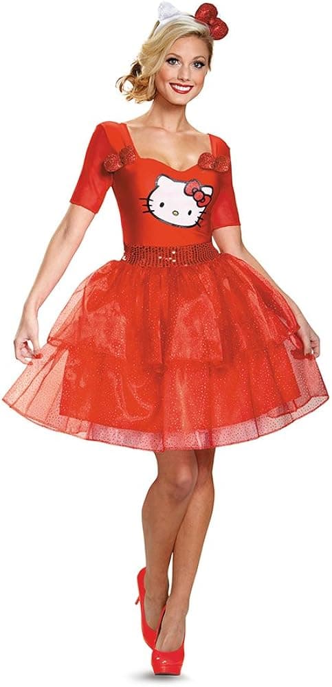 Disguise Women's Hello Kitty Adult Deluxe Costume