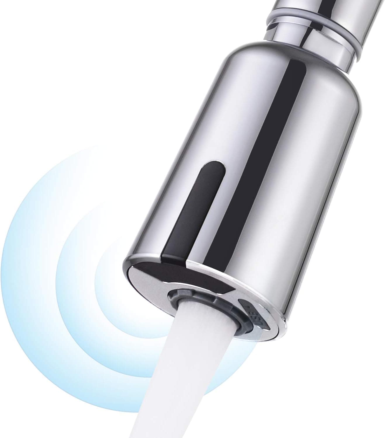 Qomolangma Touchless Automatic Motion Sensor Faucet Adapter for Kitchen Sink Faucet,for Bathroom Sink Faucet, Compatible with Male M22 55/64", Female M24 15/16", G1/2" ,USB Charged, Chrome