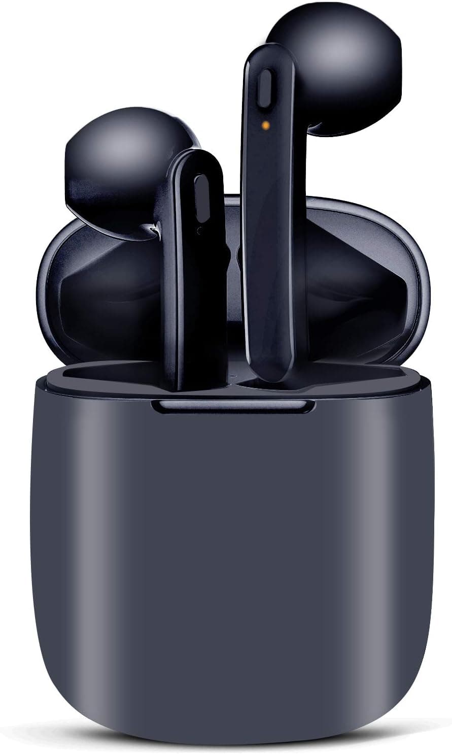 Lasuney True Wireless Earbuds, Waterproof Bluetooth Earbuds, 35Hrs Cyclic Playtime Headphones with Charging Case and mic for iPhone Android, in-Ear Stereo Earphones Headset for Sport Space Grey