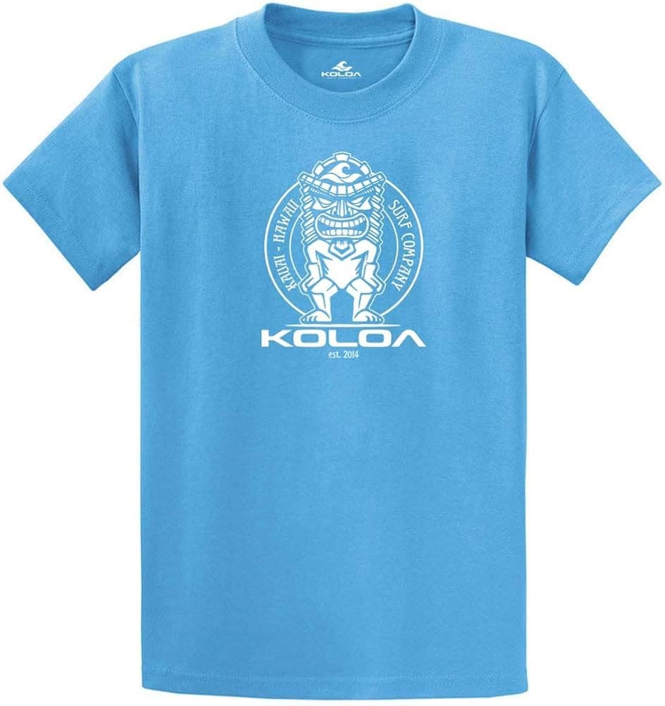Koloa Surf Tiki Logo Cotton T-Shirts in Regular, Big and Tall Sizes