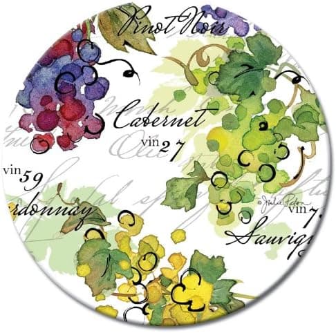 CounterArt Lazy Susan Glass Serving Plate, Vin 27
