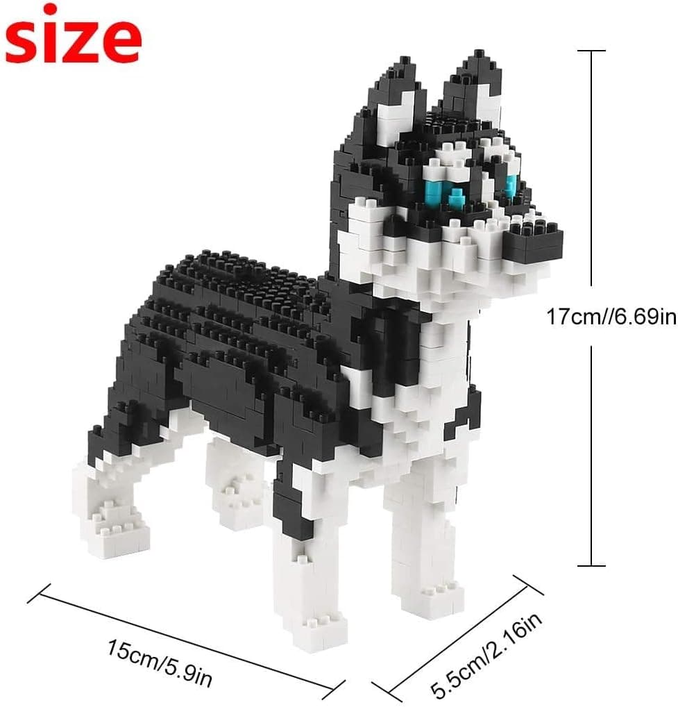 ZXF5 Mini Dog Building Blocks Pet Building Toy Bricks,950 Pieces (Husky)
