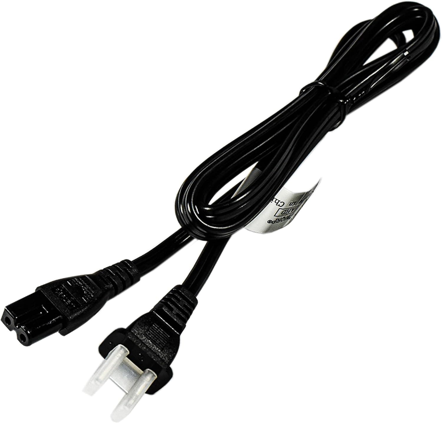 HQRP AC Power Cord 6ft Long Compatible with Singer 7422, 7424, 7426, 7430, 7436, 7440, 7440D, 7442, 7444, 7446, 7462 Sewing Machine Mains Cable, Black