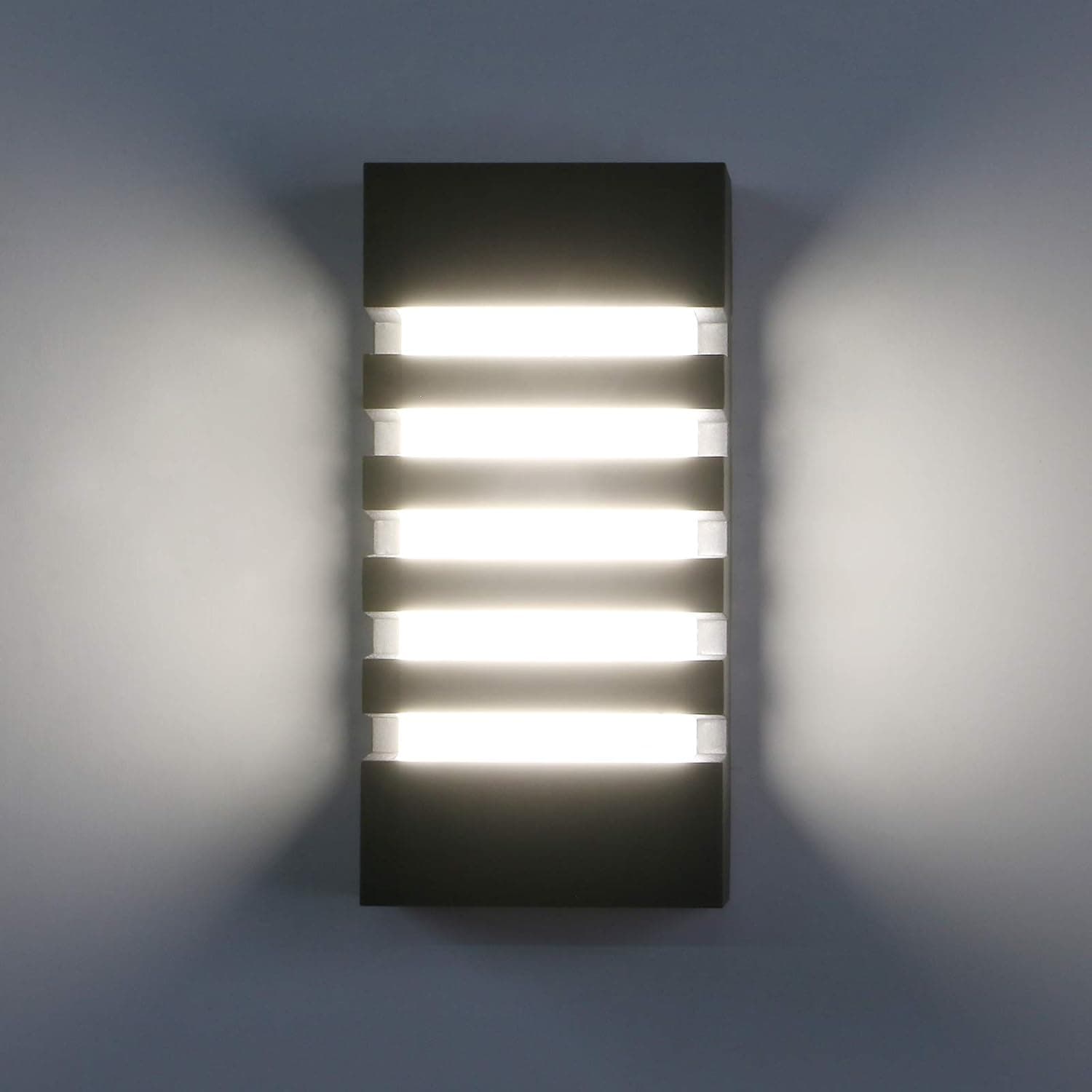 Pathson Outdoor Wall Sconces 12W 4000K LED Waterproof Wall Light Fixtures Modern Bar Wall Lamps for Porch Hallway Exterior Lighting (White Light)