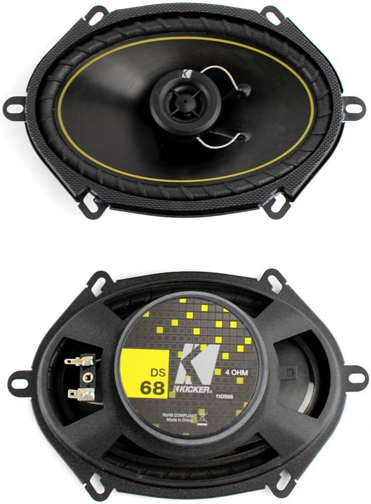 2) New KICKER DS68 6x8" 140 Watt 2 Way Car Audio Coaxial Speakers 11DS68 Pair