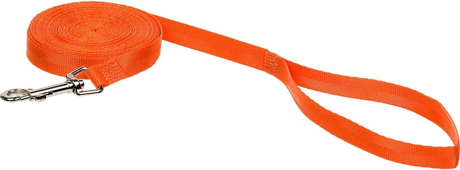 Coastal Pet R3925-25 Nylon Check Cord Safety Orange 25ft
