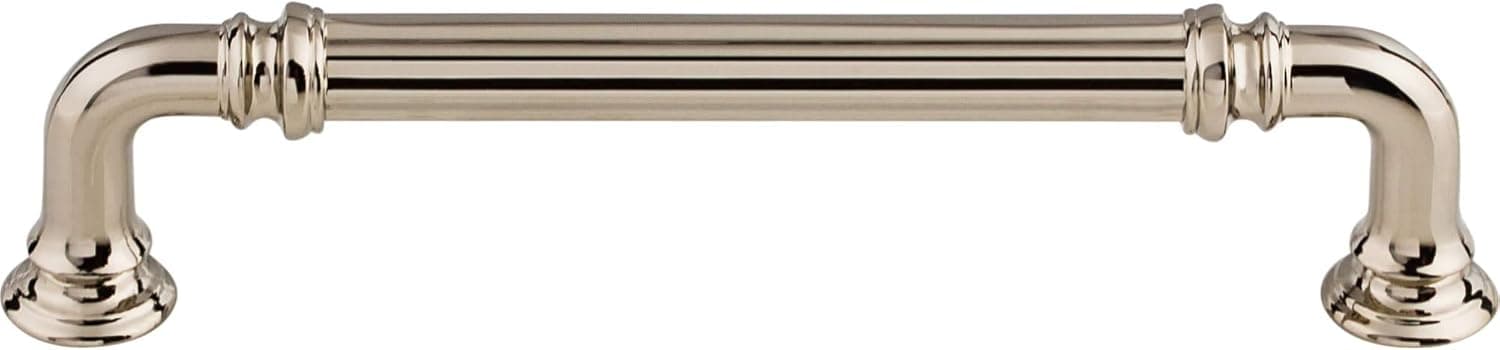Top Knobs TK323PN Chareau Collection 5" Reeded Bar Pull, Polished Nickel