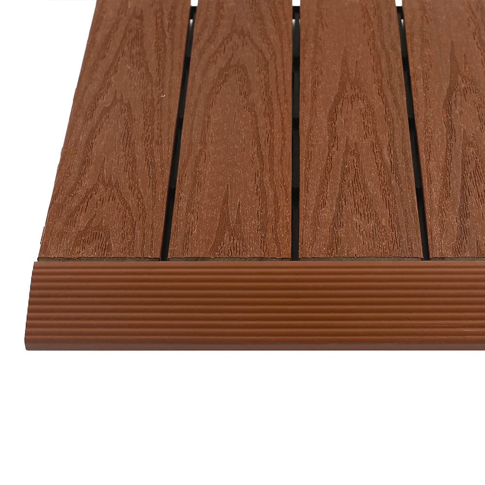 1/6 ft. x 1 ft. Quick Deck Composite Deck Tile Straight Fascia in Honduran Mahogany (4-Pieces/Box)