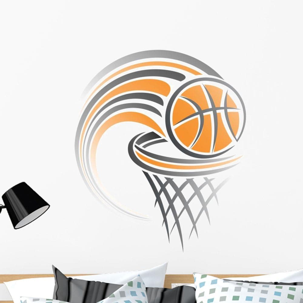 Wallmonkeys Basketball Ball Wall Decal Peel and Stick Graphic (36 in H x 36 in W) WM366369