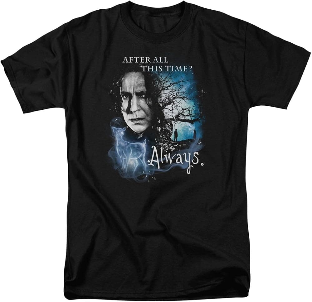 Severus Snape After All This Time? Always. Harry Potter Men's Adult T-shirt Black (Large)