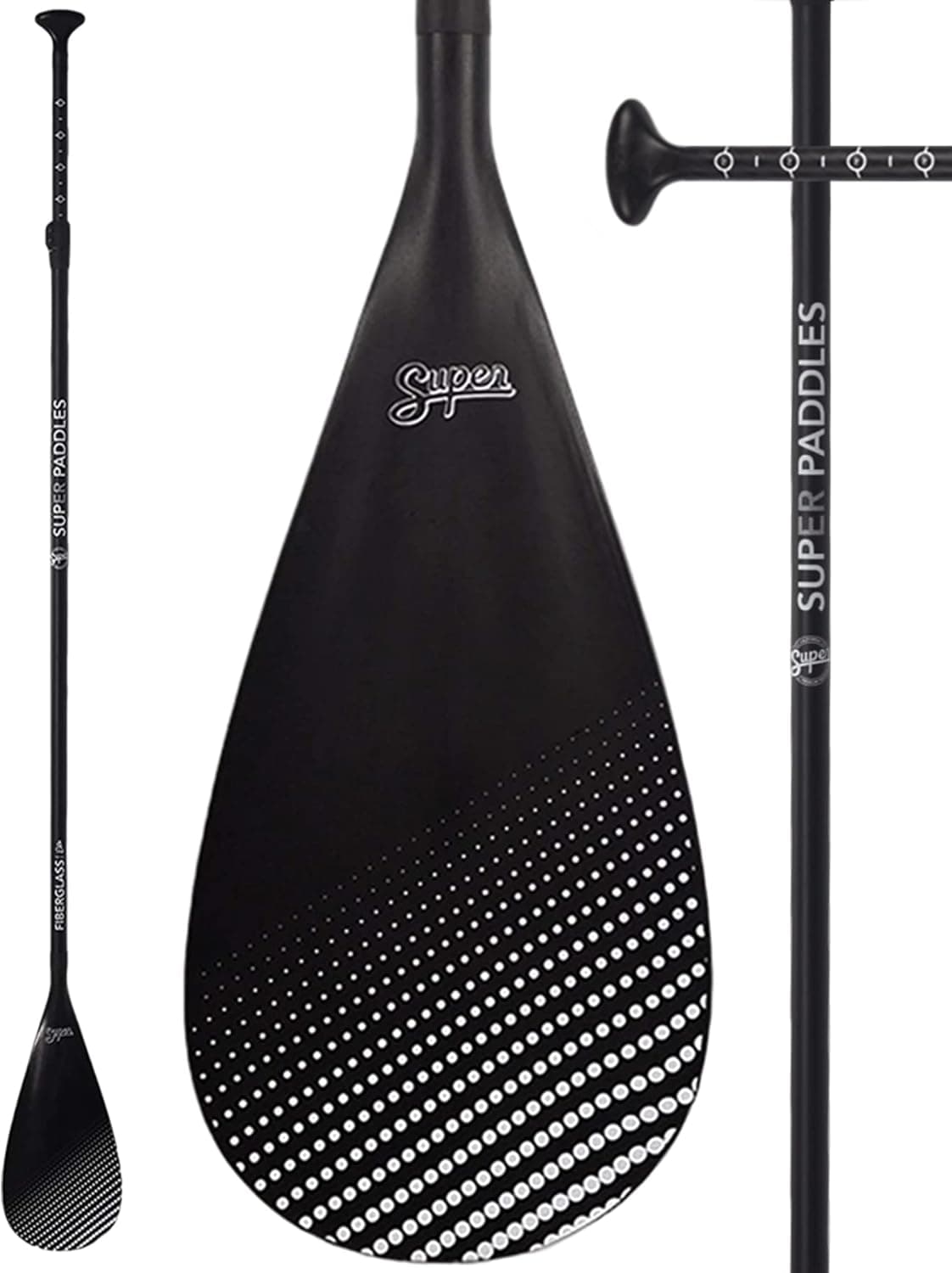 SUP Paddle - Carbon Fiber & Fiberglass Paddles - 3 Piece Adjustable Paddle Board Paddles w/Carbon Fiber or Fiberglass Performance Blades - Carbon, Fiberglass, or Aluminum Shaft Stand-Up Paddles