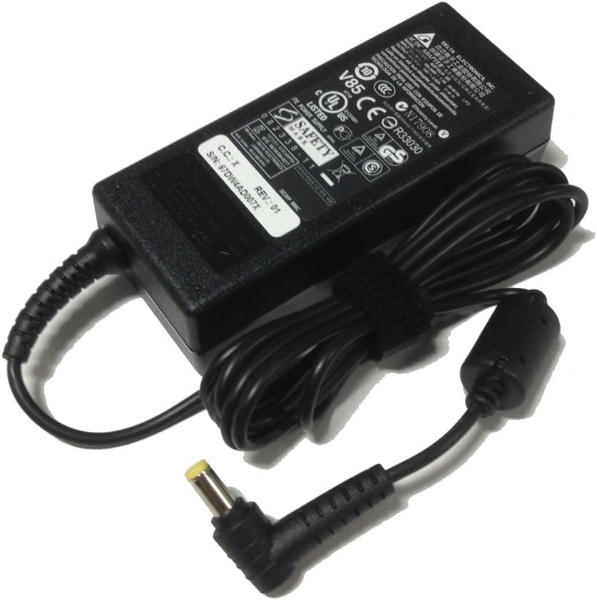 Acer Aspire (Yellow Tip) ES1 ES15 5250 5251 5253 5517 5532 5315 5560 5733 5742 5750 5733Z 5251 PA-1650-02 PA-1650-22 SADP-65KB PA-1650-86 Laptop Charger AC Adapter Power Supply Cable Cord