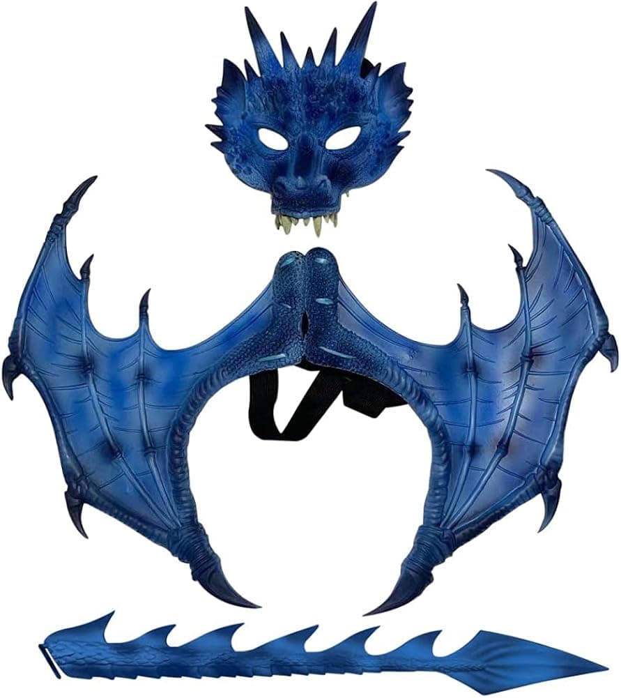 Three-Piece Dragon Cosplay Props Wing And Tail Children Halloween Costume Party Decorations Set