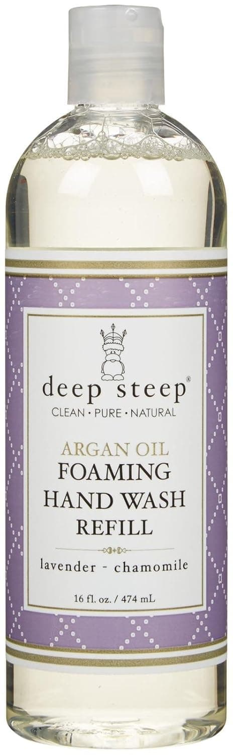 Deep Steep Argan Oil Foaming Hand Wash Refill, Lavender Chamomile, 16 Fluid Ounce