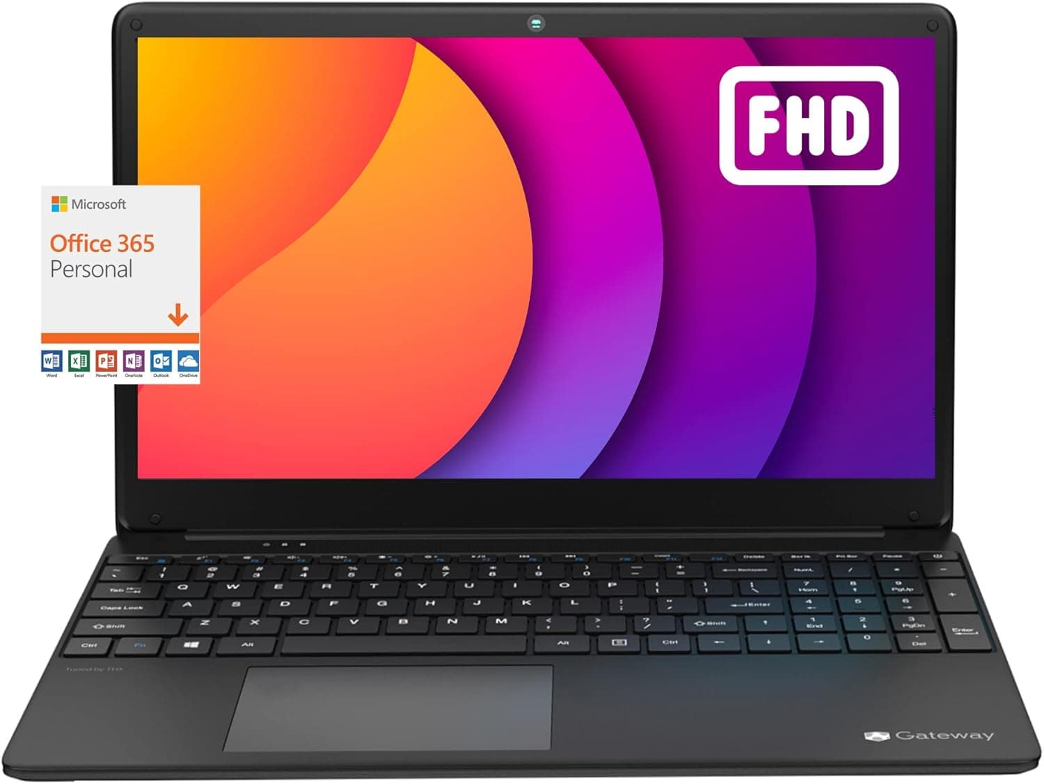 Gateway 15.6" FHD Ultra Slim Budget Notebook, Intel Pentium Processor(4-Core, up to 3.1 GHz), 4GB RAM, 128GB Storage, Precision Touchpad, HDMI, Type-C Windows 10S, Microsoft 365 1 Year, Charcoal Black