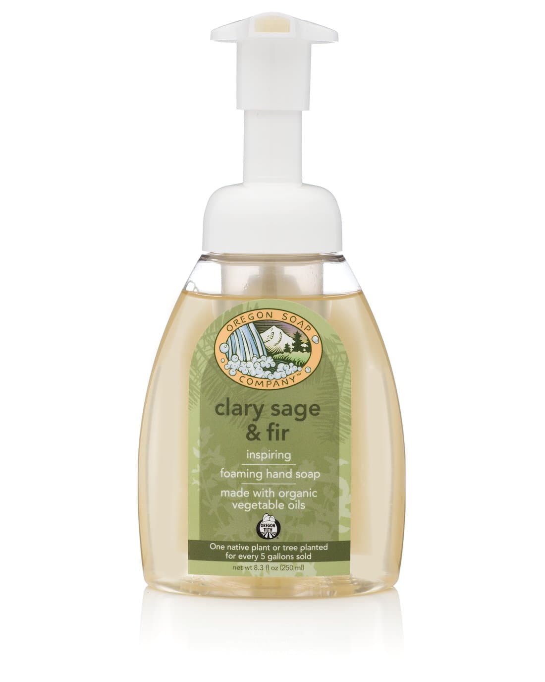 Oregon Soap Company - Foaming Castile Hand Soap, Made with USDA Certified Organic Oils (8.3 oz) (8.3 Fl Oz, Clary Sage & Fir)