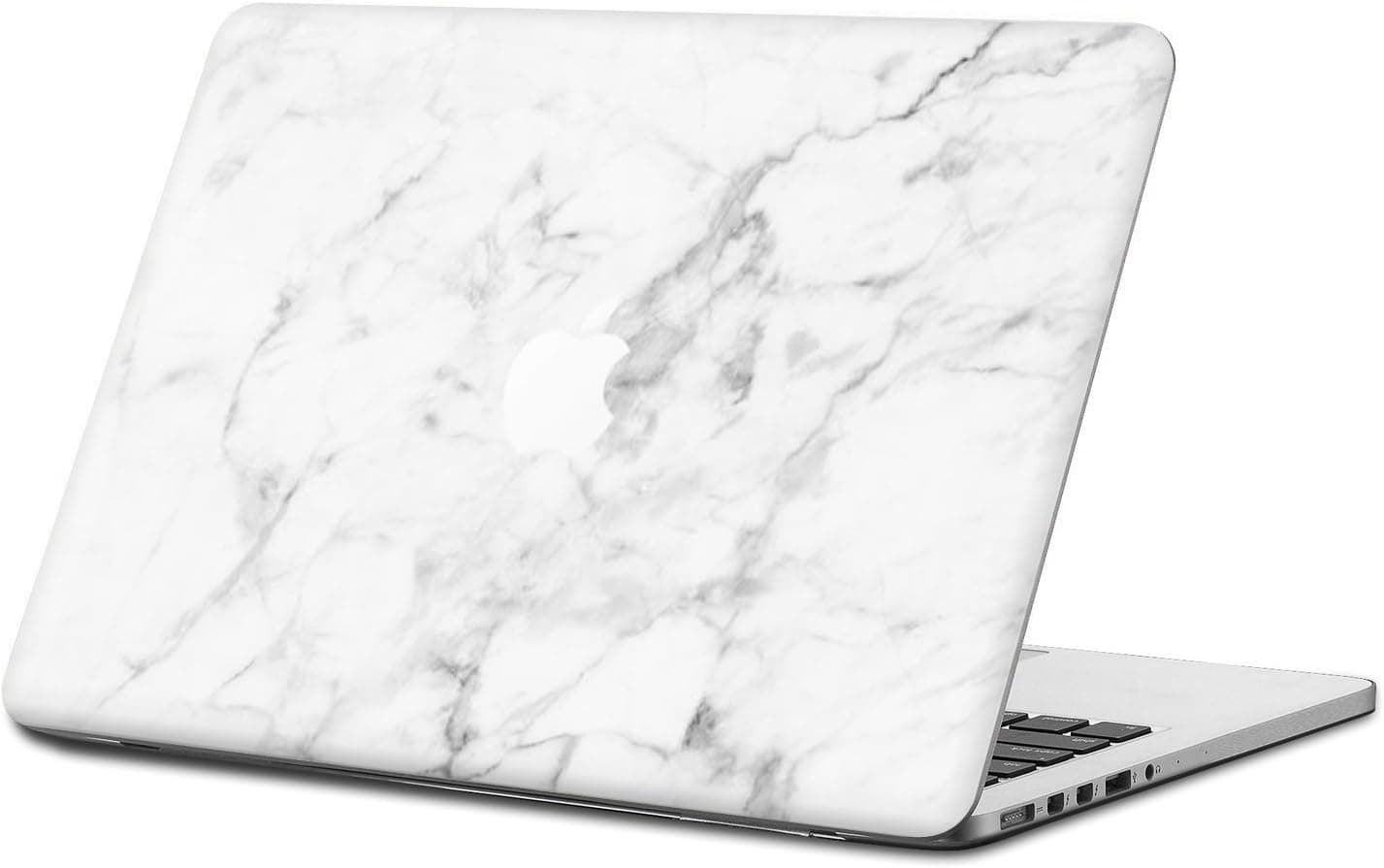 DowBier MacBook Decal Vinyl Skin Sticker Cover Anti-Scratch Decal for Apple MacBook (MacBook Air 13"/Inch(A1369,A1466), White Marble)
