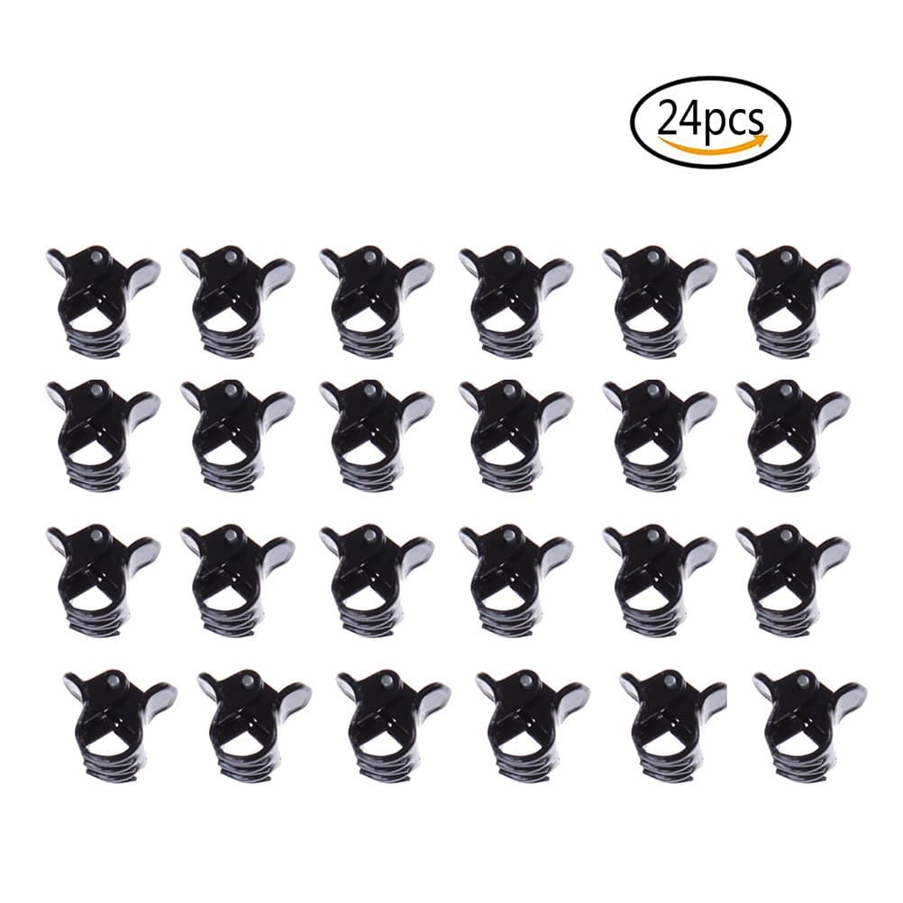 Pack of 24 Mini Hair Clips Plastic Hair Claws Pins Clamps for Girls and Women (Black)