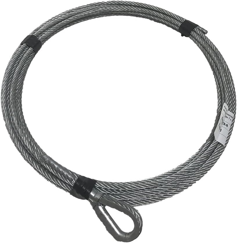 BH-USA 1/4" Hoist Cable with Swagged Loop, 20'