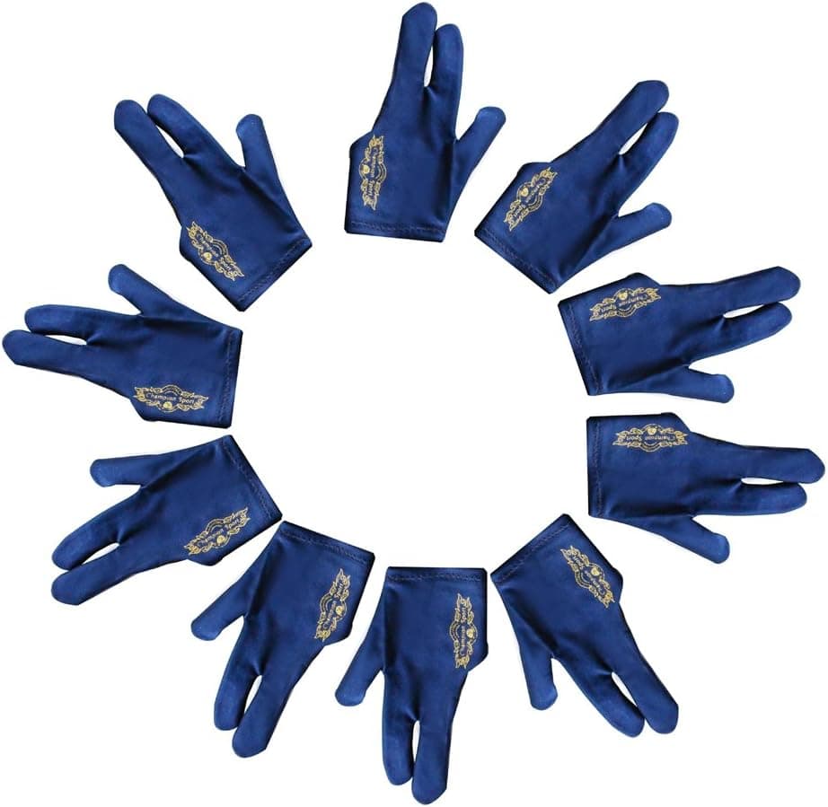 Champion Sport Dark Blue Left Hand Billiards Gloves for Pool Cues - Wear on the Left Hand, Buy Three GET ONE Free