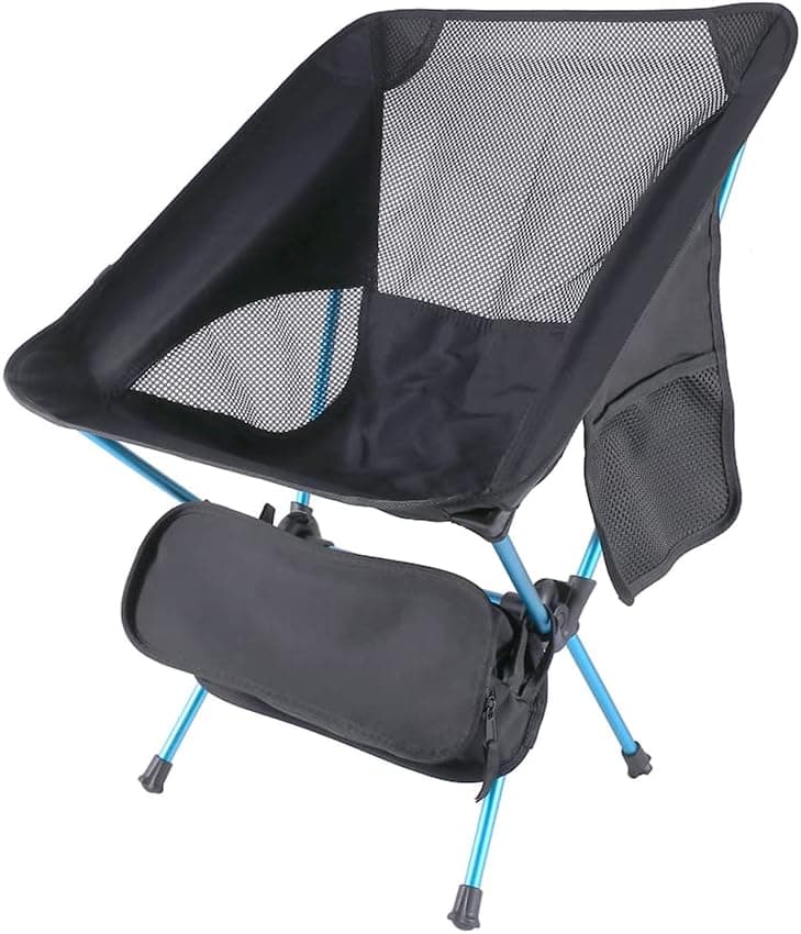 Bravbowerry Camping Chair Folding Seat with Carrying Bag Backpacking, Portable Compact Chair for Outdoor,Lightweight Folding Chair for Camping,Breathable,Removable,Low Profile,Sporting Event