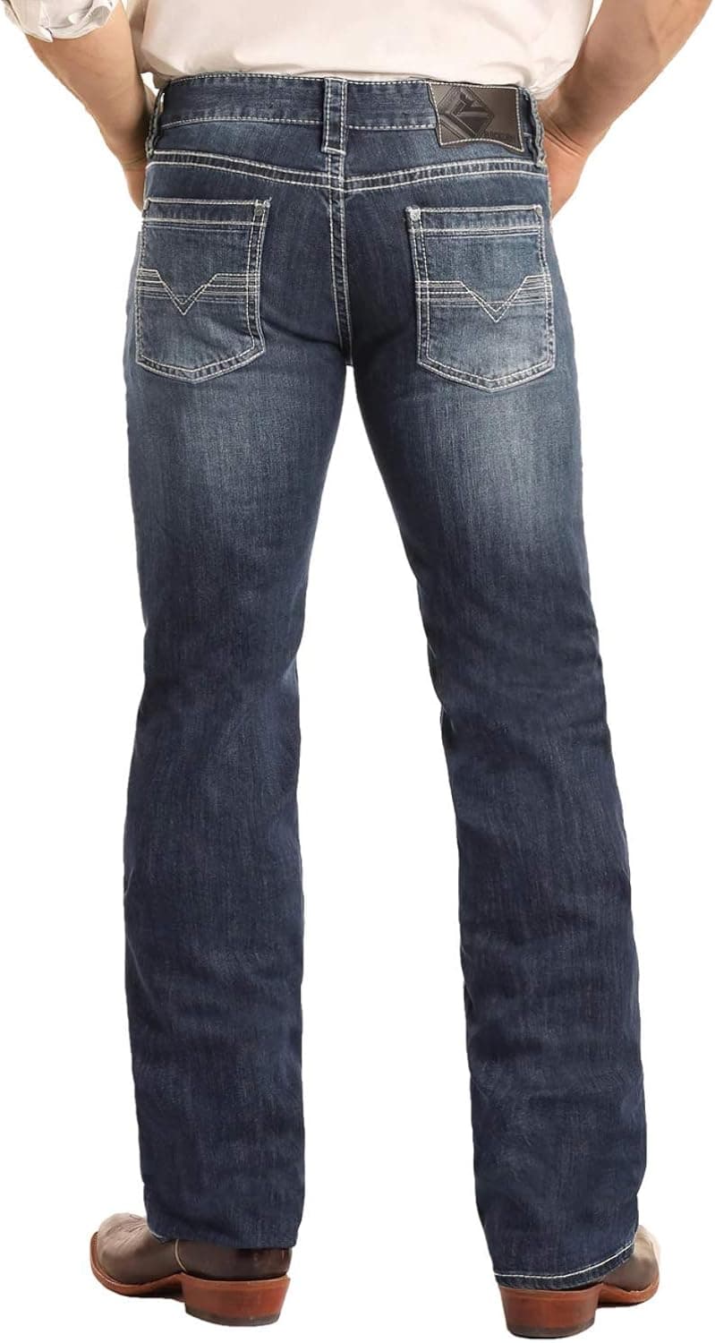 Rock & Roll Denim Regular Fit Stretch Straight Bootcut Jeans #M1P3473