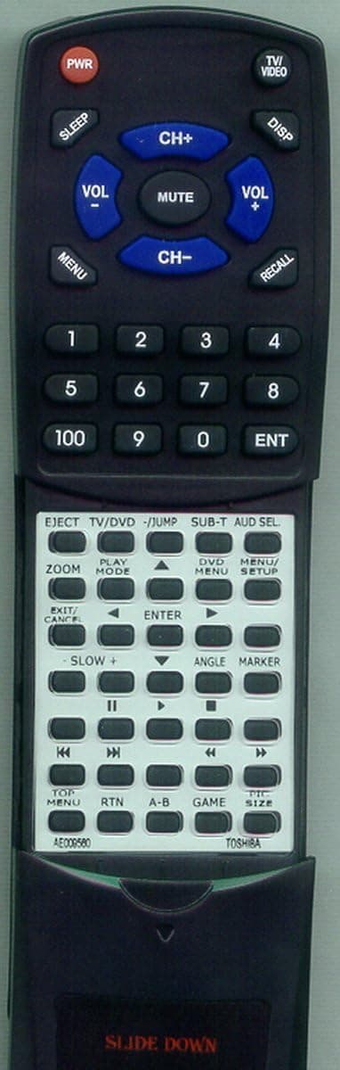Replacement Remote Control for Toshiba 19LV61K, 22LV506, 22LV50K, 19LV610U, 22LV610U