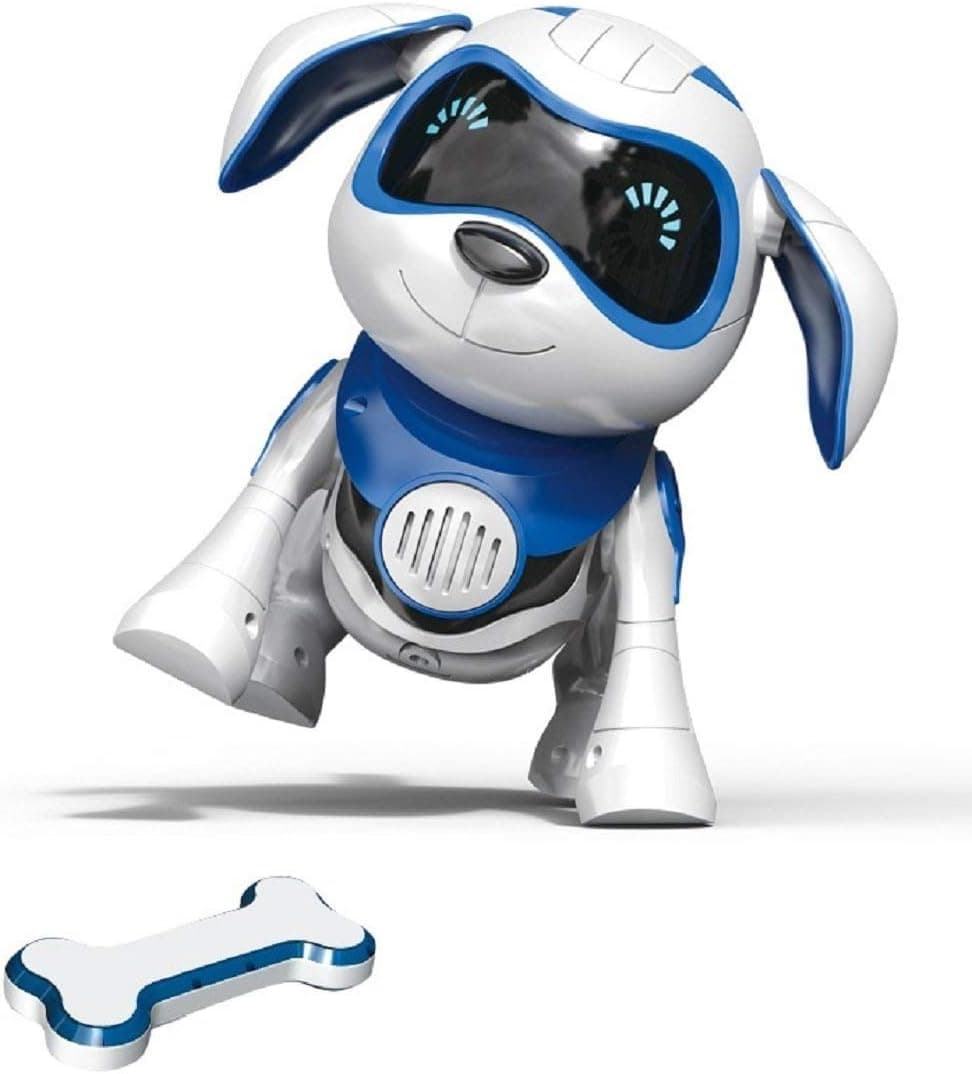 Mini AI Robot Dog with Magent Bone, Smart Interactive Puppy Pet Electronic Robotic Dogs Toy for Aged 3 4 5 6 7 8-12 Year Old Kids Boys Girls Toddlers, Birthday Gifts Walk Talk Voice Control