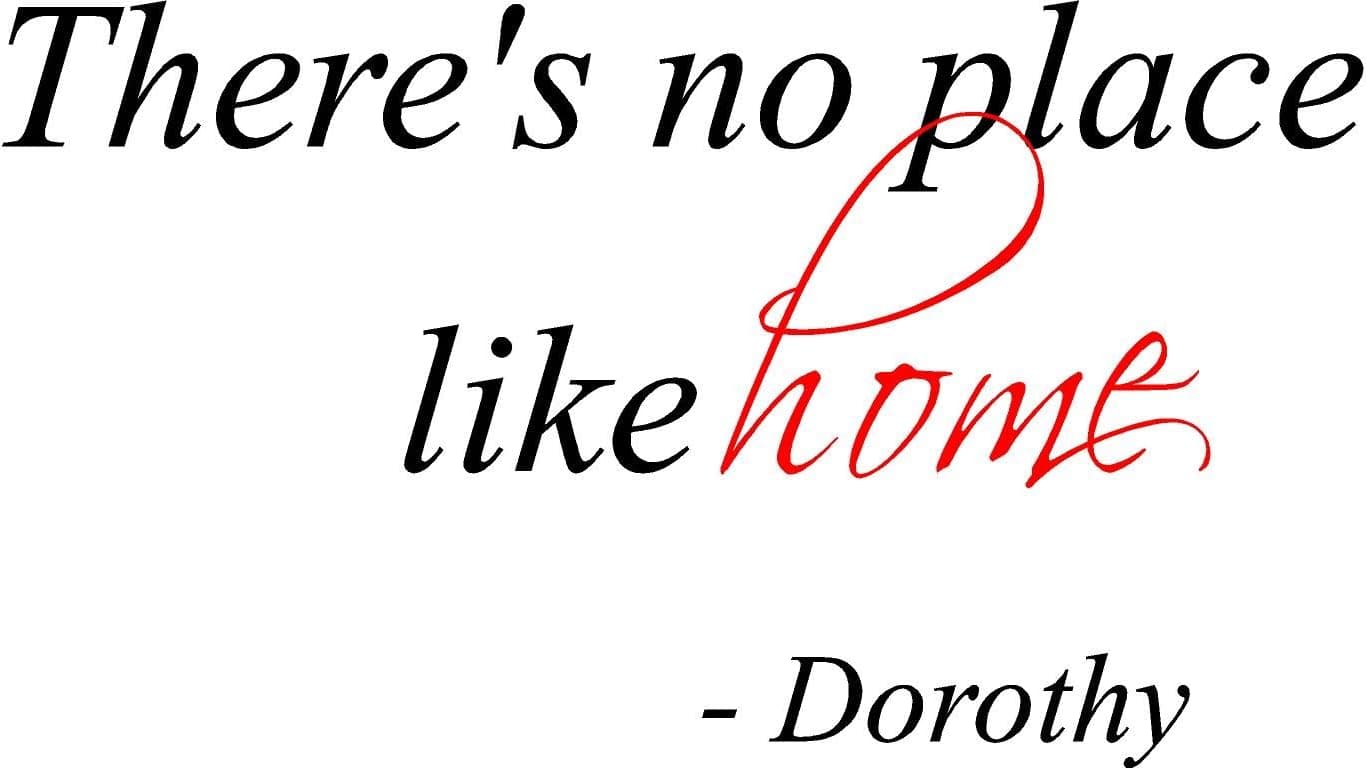 There's no place like home Wizard of Oz Vinyl wall quotes religious Vinyl wall quotes religious Wall Art Decal - Home Decor - Famous and Inspirational Quote Vinyl Wall Art