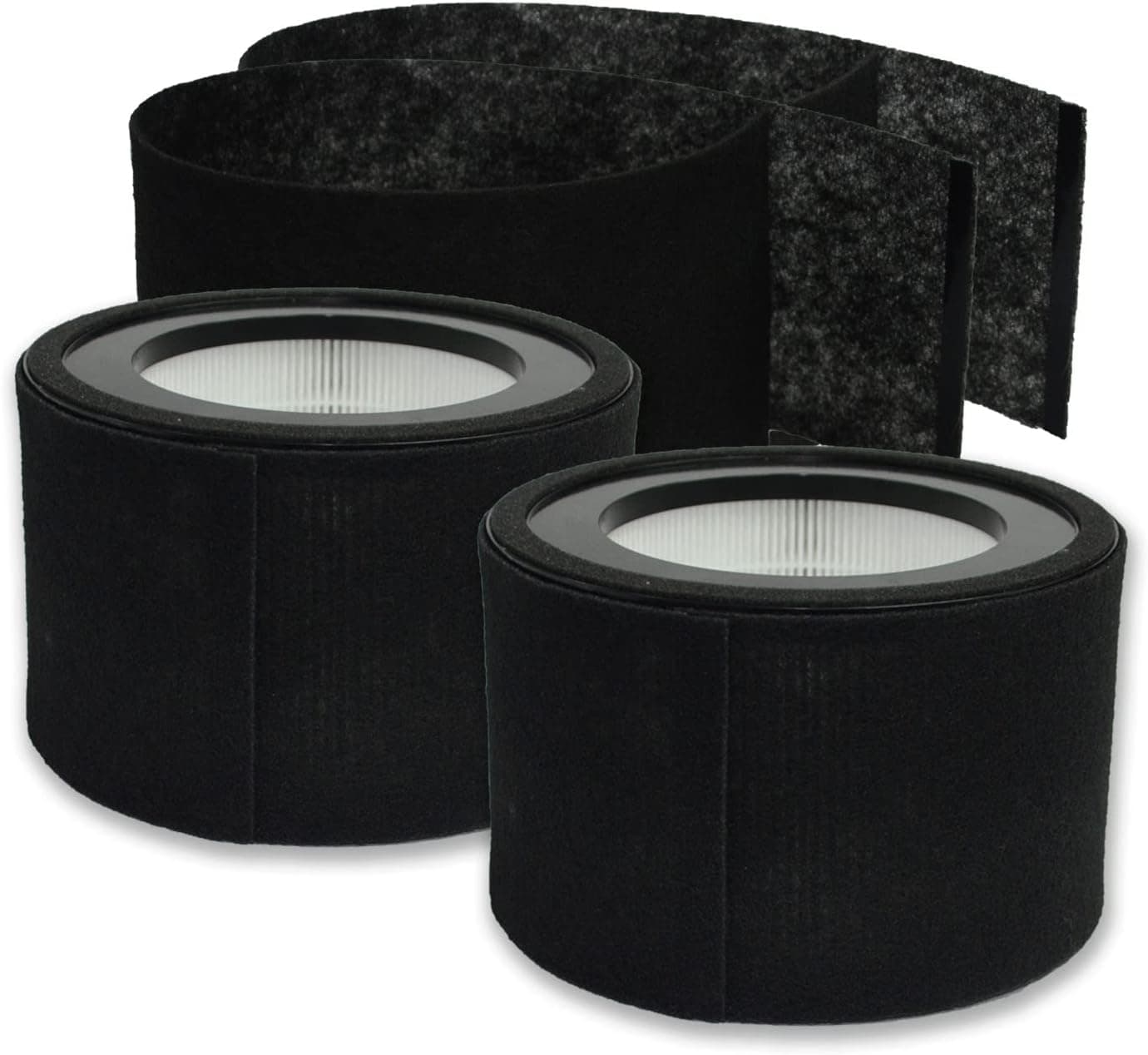 PUREBURG 2-Pack Replacement HEPA Filter with 4 Carbon Pre-Filters Compatible with Crane Air Purifier EE-5068, 300 Sq Feet,Part Number HS-1946, Also Compatible with Jetery jt-8115m Air Purifiers
