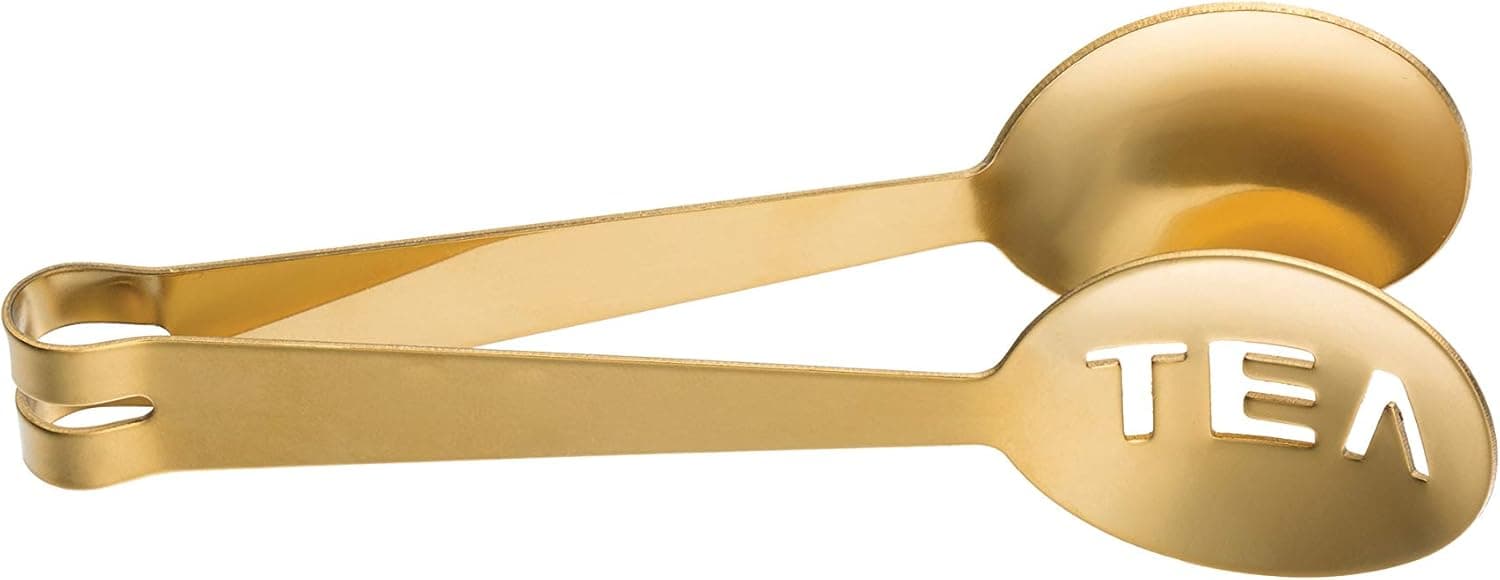 Creative Co-Op Gold Electroplated Stainless Steel Tea Tongs Flatware