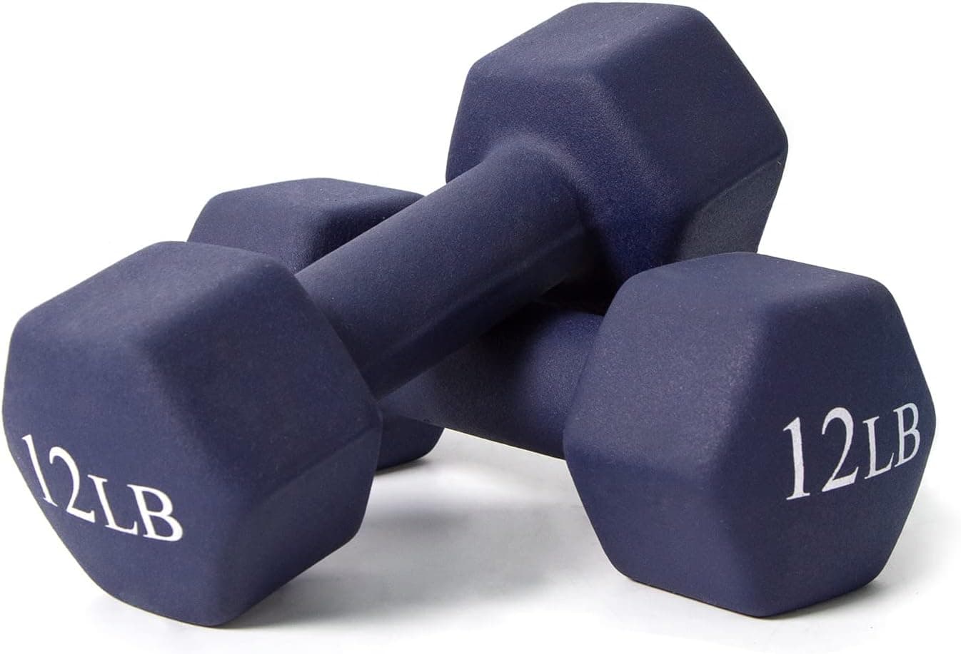 RitFit Set of 2 Neoprene Coated Dumbbells with Non-Slip Grip, 2 lb-20 lb Color Coded Hex Shaped Hand Weights Pair for Home Gym Strength Training Workout