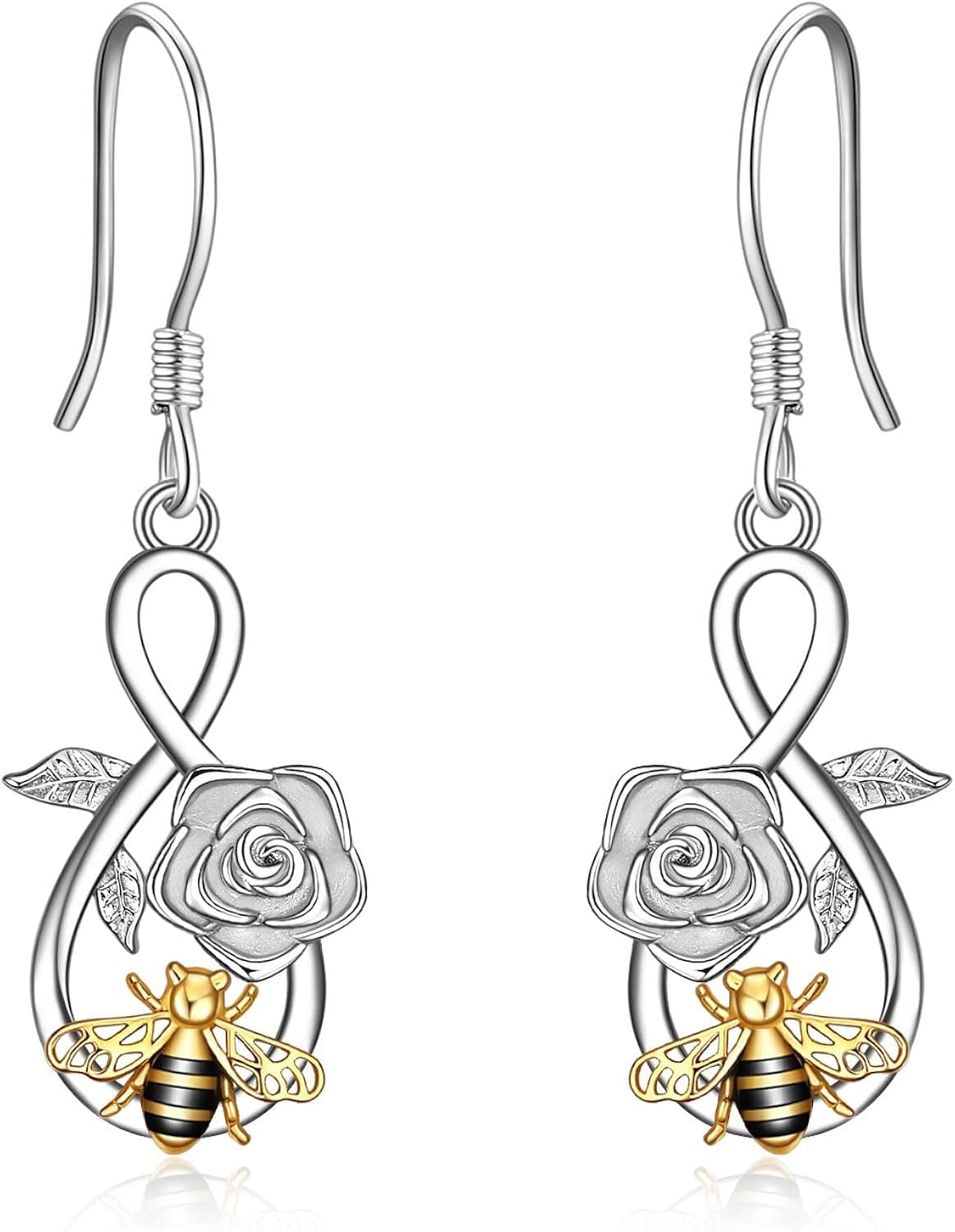 925 Sterling Silver Dragon/Elephant/Bee/Wolf/Horse/Butterfly Sloth Dangle Earrings Jewelry Gifts for Women Teen Girls