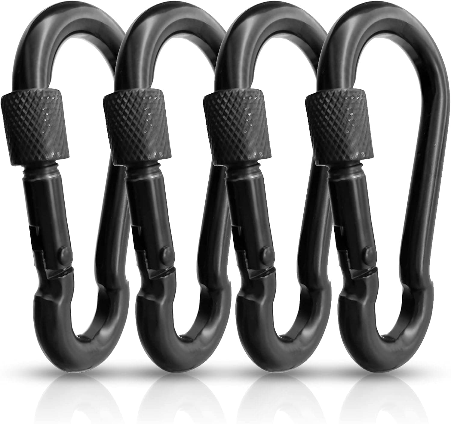 3 Inch Spring Snap Carabiner, Locking Carabiner Hook，Heavy Duty Snap Hooks for Camping, Swing Set, Keys, Hammock