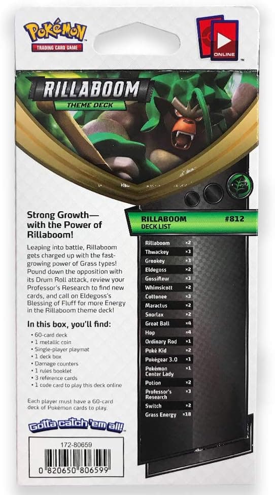 Pokemon TCG: Sword & Shield Theme Deck Featuring Rillaboom