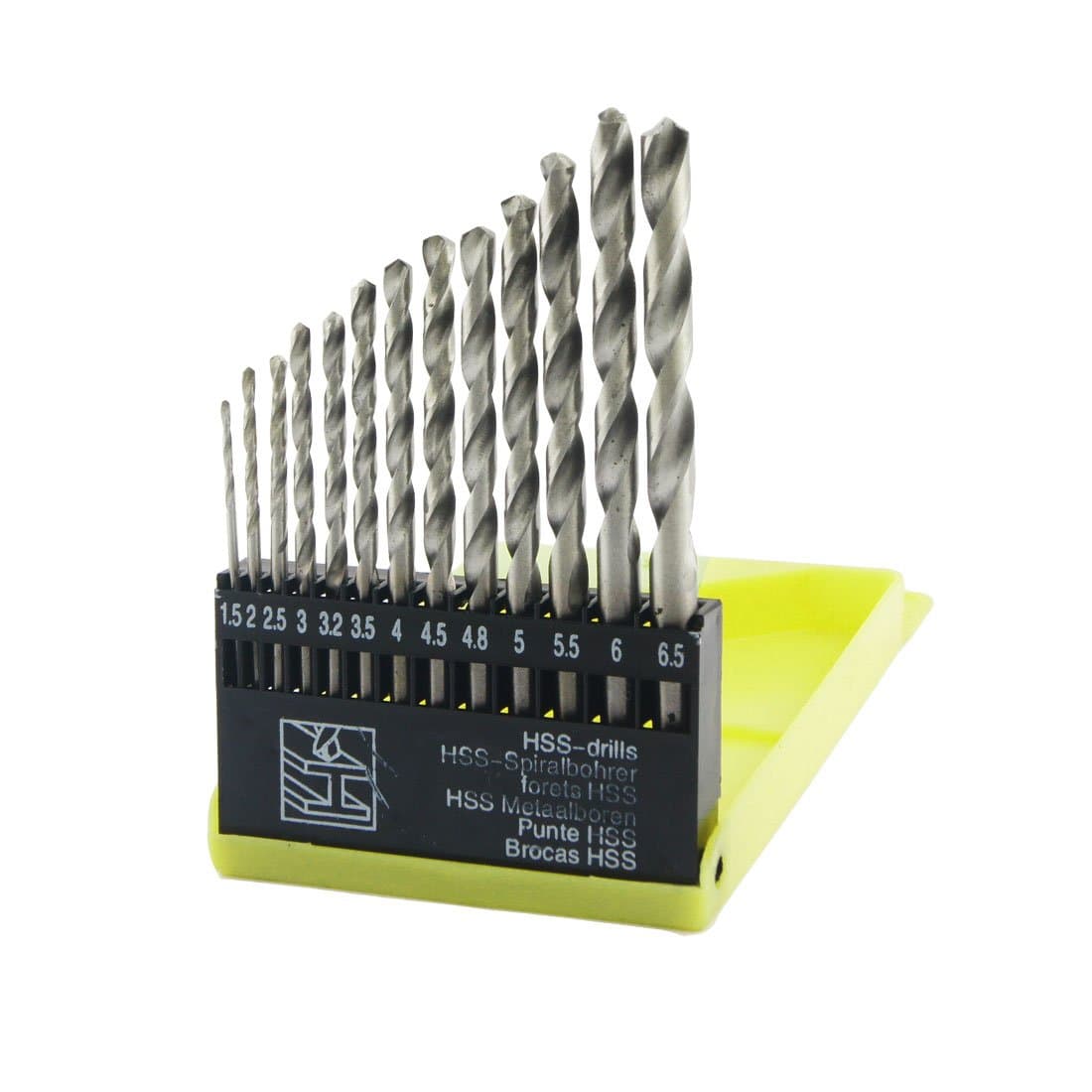 uxcell 13 in 1 Straight Shank 1.5mm to 6.5mm Twist Drill Bits Set for Drilling Wood/Plastic