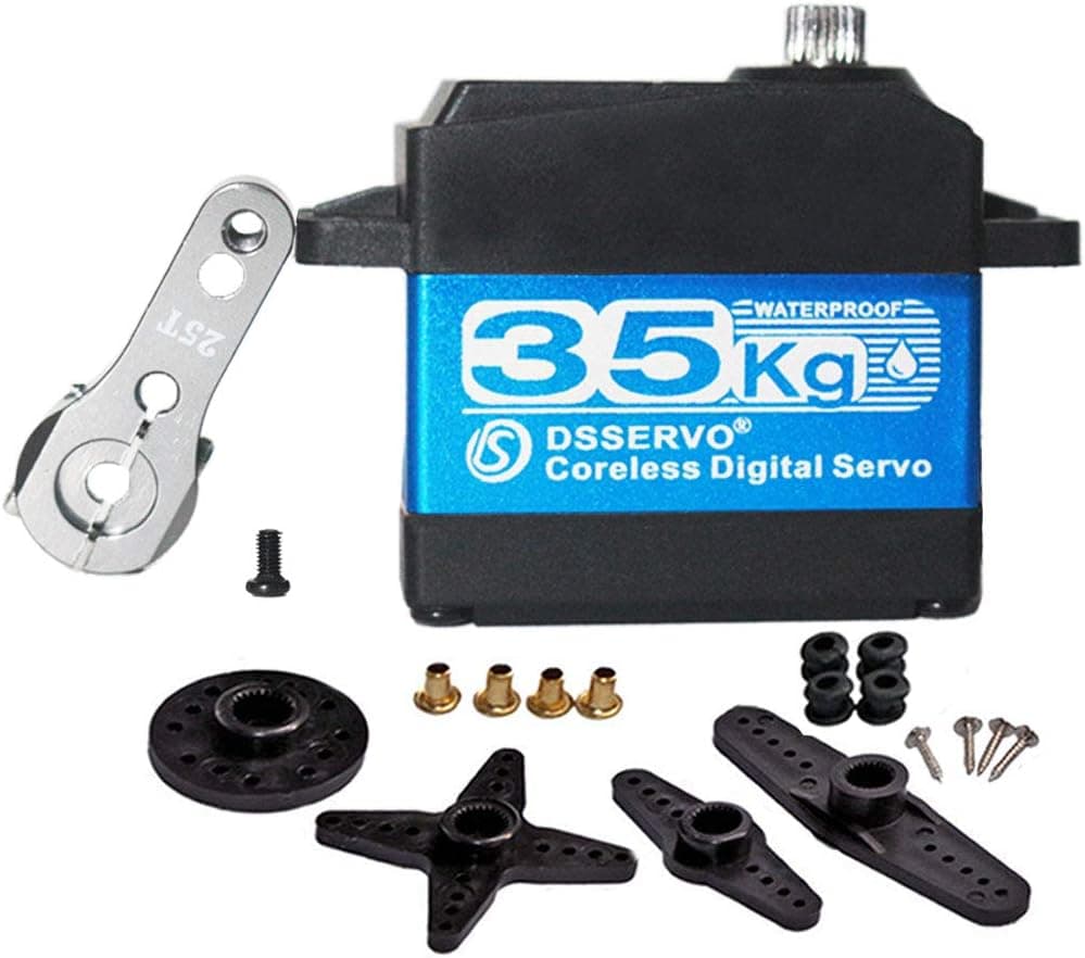 ANNIMOS 35KG Coreless Digital Motor Servo 7.4V High Speed High Torque Stainless Steel Gear Waterproof Standard Baja Servos 180 Degrees