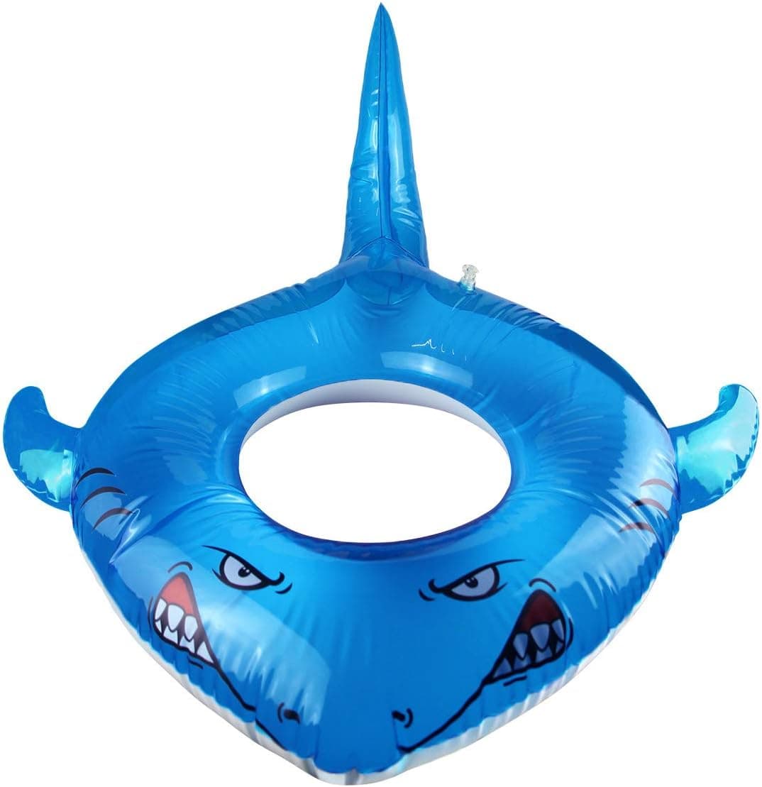 LAFALA Pool Floats Kids Shark Floaties Inflatable Pool Swim Lounger Raft Summer Swimming Ring Pool Toys for Adults Kids 40.9"*32.3"*17.7"