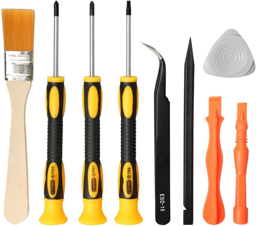 E·Durable Cleaning Repair Tool Kit for PS3 PS4 PS5 Complete Screwdriver Set - PS4 Security Torx Screwdriver T9(TR9) Phillips PH0 PH1(PS3/4/5)