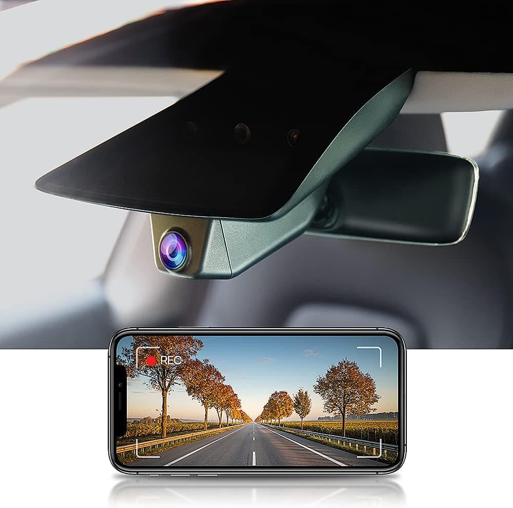 Dash Camera for Tesla Model Y 2021 2020, Fitcamx 4K Wireless Driving Recorder WiFi, OEM Car Accessories, UHD 2160P Video, Night Vision, G-Sensor, Loop Recording, Easy to Install with 64GB Memory Card