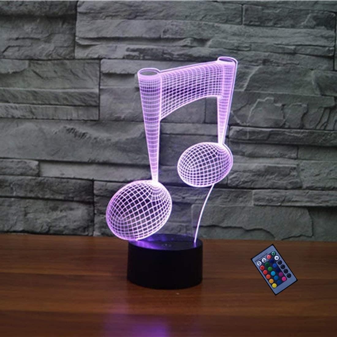 YTDZLTD Creative 3D Note Night Light 16 Colors Changing USB Power Remote Control Touch Switch Decor Lamp Optical Illusion Lamp LED Table Desk Lamp Children Kids Brithday Christmas Gift