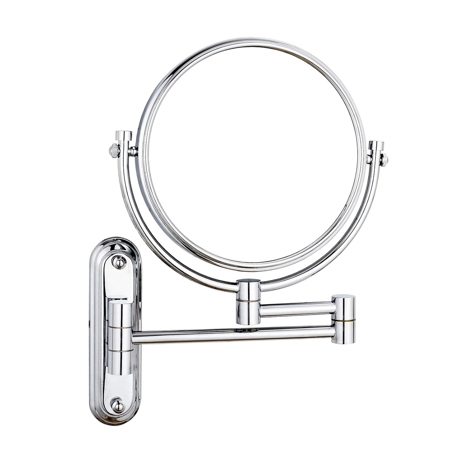 Nicesail Wall Mount Mirrors 8 Inch Double-Side 10x Magnifying for Makeup and Shaving Mirror Regular View and 10X Magnification,Chrome Finished,8x10