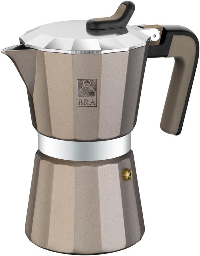 Braisogona Titanium 6 Cups Coffee Maker, Aluminium