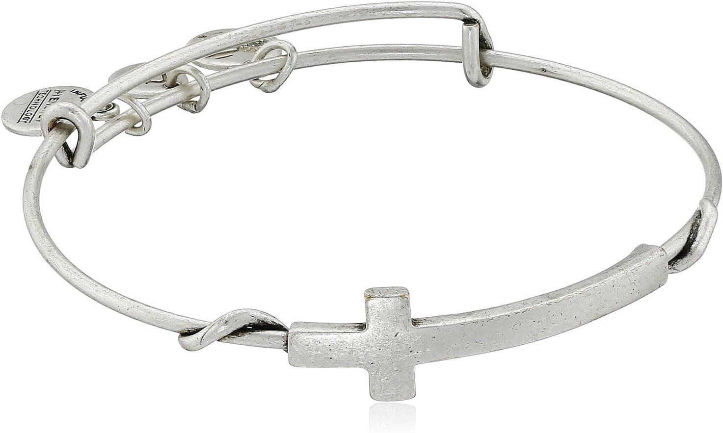 Alex &and Ani Spiritual Armour Cross Expandable Wire Bangle Bracelet, 7.75"