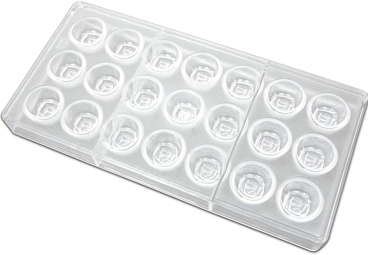 Fat Daddio's PCM-1058 Polycarbonate Blooming Rose Candy & Chocolate Mold, 11 x 5.25 Inch, Translucent