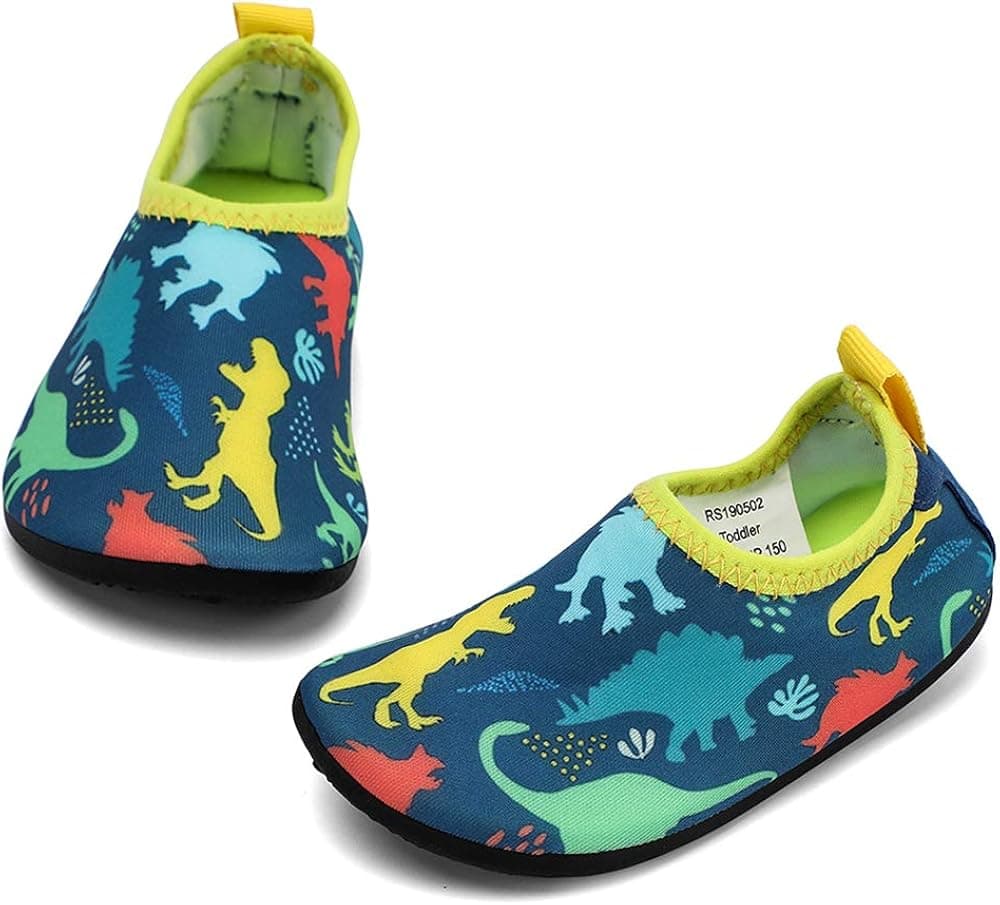 RANLY & SMILY Toddler Water Shoes Quick Dry Non-Slip Water Skin Barefoot Sports Swim Shoes Aqua Socks for Boys Girls Kids
