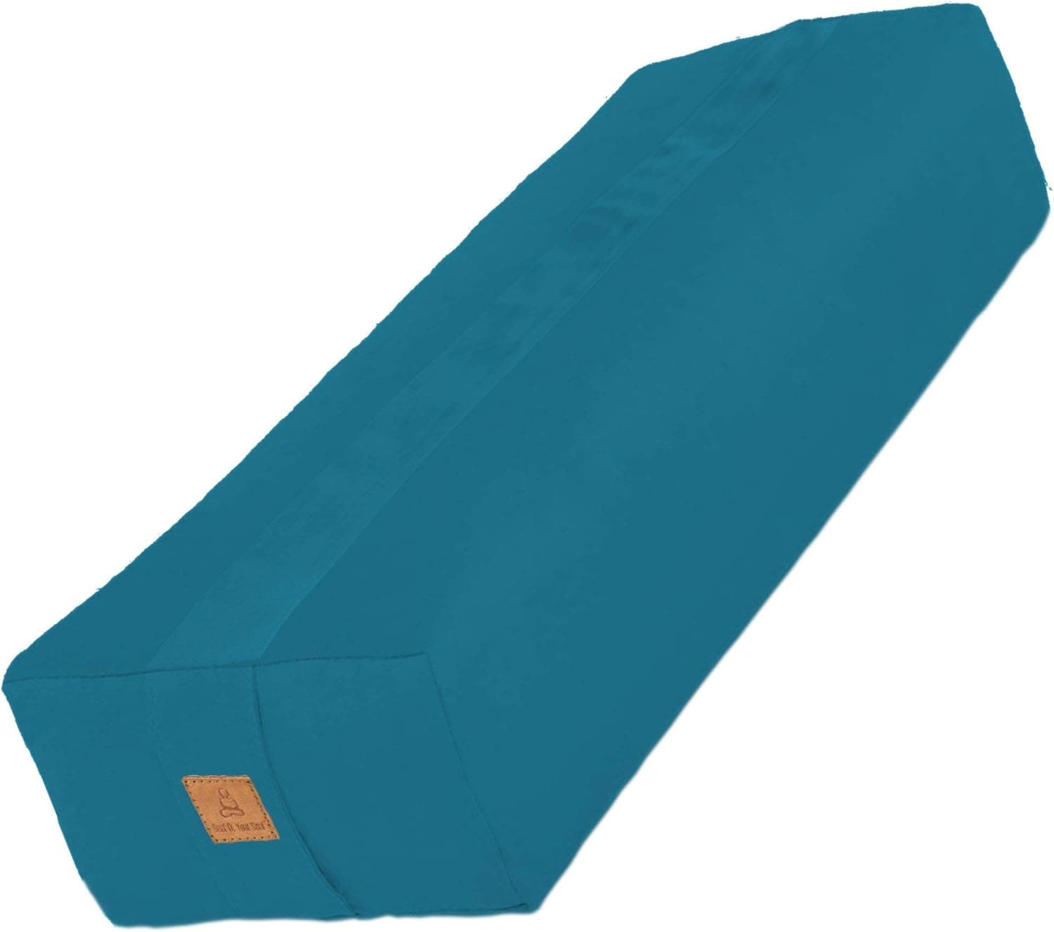 Seat Of Your Soul Rectangular Yoga Bolster – 10 Color Washable Organic Cotton Pillow Cover; USA Buckwheat Hulls Filled 28"x9"x5" Supportive Cushion for Restorative Meditation, Streching & Relaxation