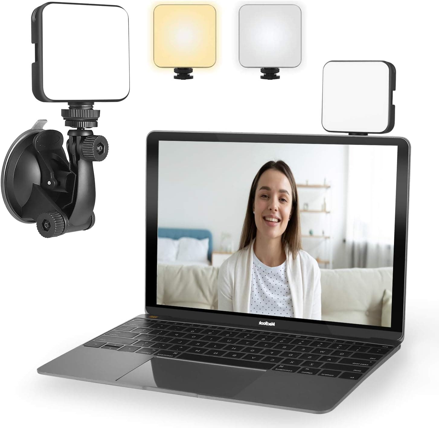 Light for Video Conferencing - Video Conference Lighting Kit - Cube Laptop Computer Webcam Light for Video Conferencing - Self Broadcast - Zoom Call Meeting - Microsoft Teams - Live Streaming