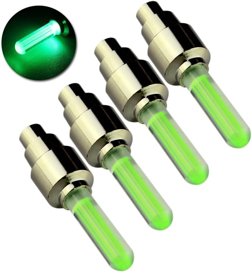 ZITRADES 4Pcs Car Bike Bicycle Motorbicycle Wheel Light with Aluminium material Green color Patent product by ZITRADES