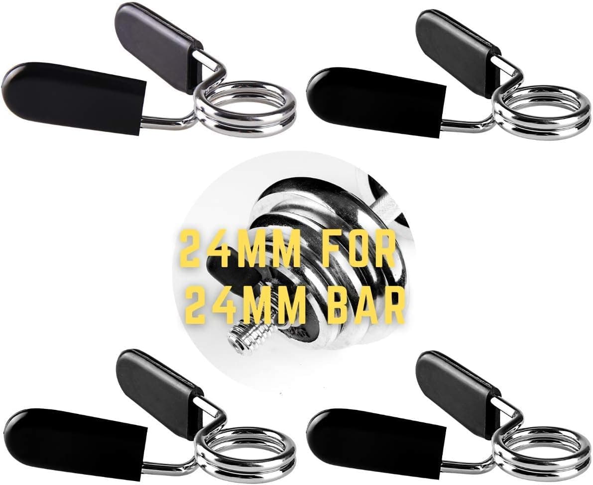 Slim Panda Dumbbell Spring Clip Collars 1 Inch for Standard Bar Strength Training or Smooth Dumbbell Weightlifting